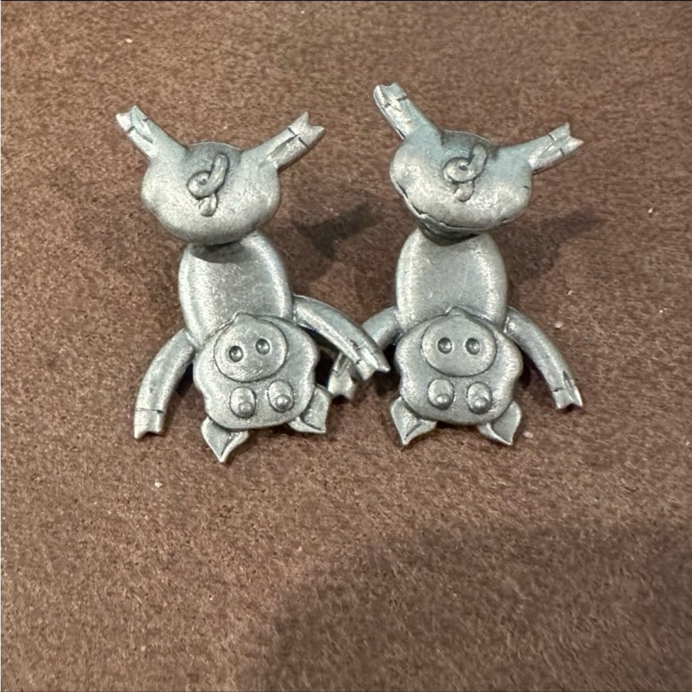 Upside Down Pig Earrings